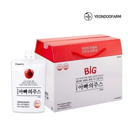 아빠의주스 사과즙 대용량, 180ml, 30개