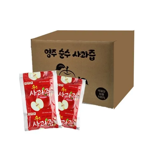 [청순한농부] [특가판매] 영주 순수 100% 사과즙 100ml 100포, 100ml, 100개