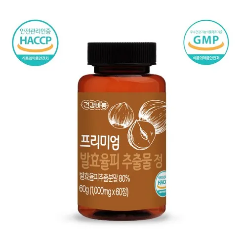 네추럴핏 프리미엄 발효율피 추출물정 1000mg x 60정 1개 (2개월분), 60정, 2개