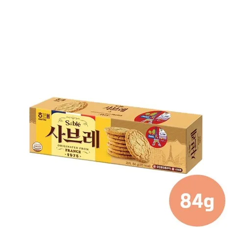 해태제과 사브레 84g 12개입/프리미엄쿠키/디저트/무배