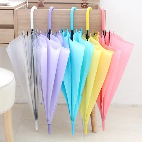 [지엘스타] 투명 비닐 자동우산 장우산