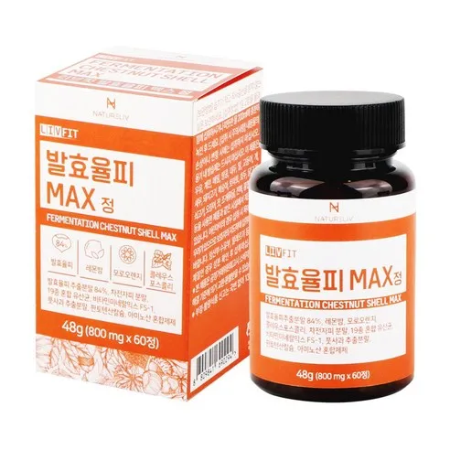 발효율피 맥스 정 84% 고함량 800mg 60정 엘라그산, 60정, 1개