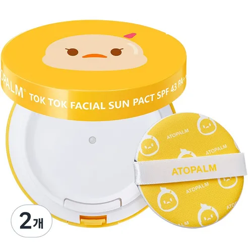 아토팜 톡톡 페이셜 선팩트 SPF43 PA+++, 15g, 2개