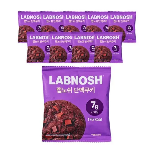 랩노쉬 단백쿠키 더블초코, 400g, 1개