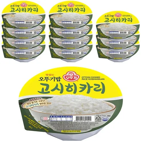 맛있는 오뚜기밥 고시히카리, 210g, 12개