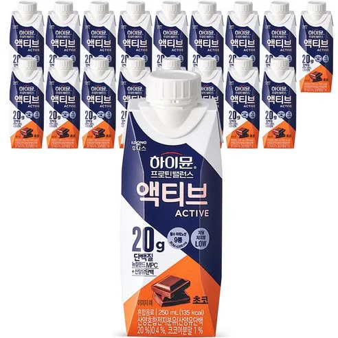 하이뮨 일동후디스 하이뮨 프로틴 밸런스 액티브 초코, 250ml, 18개